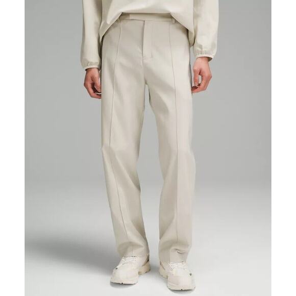 Lululemon lab Stretch Woven Trouser Wool Blend Pant Natural Ivory Size 36 - Picture 1 of 15